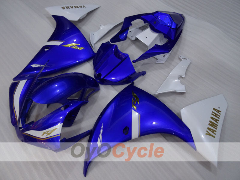 Einspritzverkleidungsset für 12-14 YZF-R1 - Blau, Weiß - Werksstil #OYO87905729