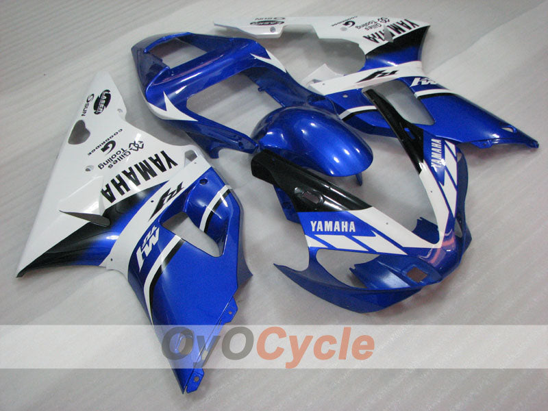 Einspritzverkleidungssatz für YZF-R1 00-01 - Blau, Weiß - Sun #OYO87905731