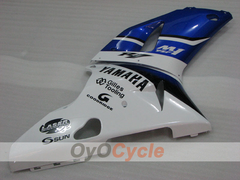 Einspritzverkleidungssatz für YZF-R1 00-01 - Blau, Weiß - Sun #OYO87905731