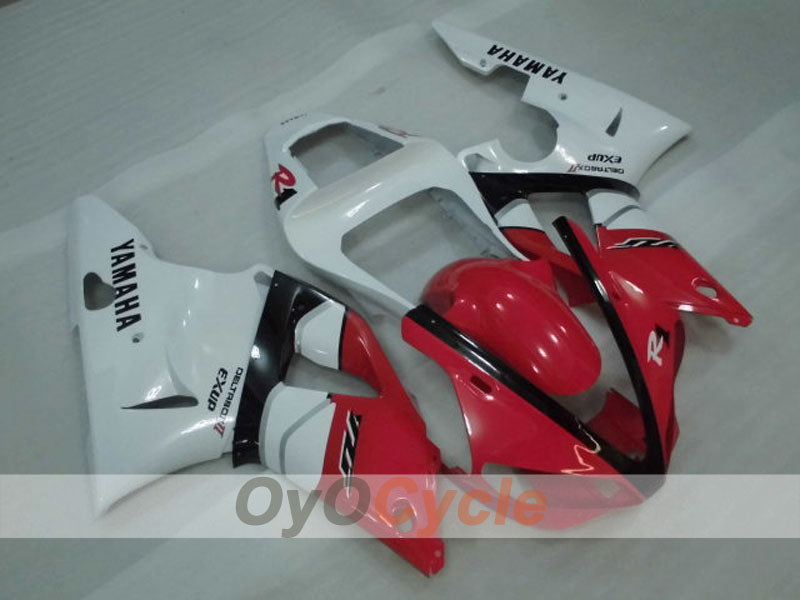 Einspritzverkleidungssatz für YZF-R1 00-01 - Rot, Weiß - Werksstil #OYO87905732