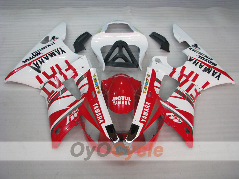 Einspritzverkleidungssatz für YZF-R1 00-01 - Rot, Weiß - FIAT #OYO87905735