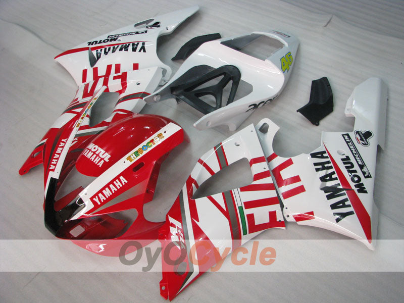 Einspritzverkleidungssatz für YZF-R1 00-01 - Rot, Weiß - FIAT #OYO87905735