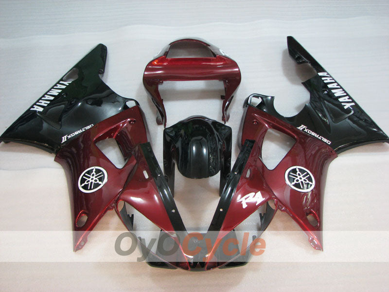 Einspritzverkleidungssatz für YZF-R1 00-01 - Weinrot, Schwarz - Werksstil #OYO87905738 Zweitbild