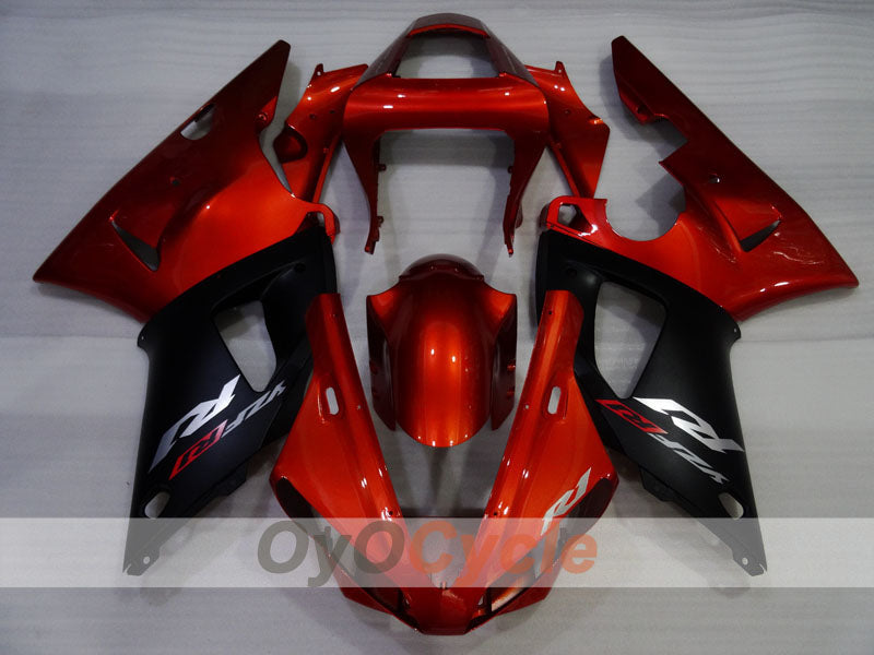 Einspritzverkleidungssatz für YZF-R1 00-01 - Orange, Schwarz - Werksstil #OYO87905739
