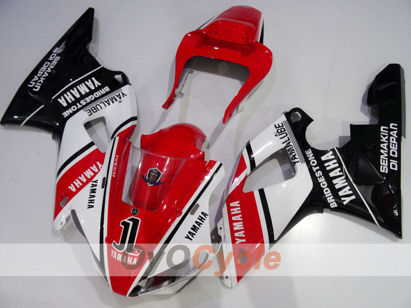Einspritzverkleidungssatz für YZF-R1 00-01 - Rot, Weiß, Schwarz - Werksstil #OYO87905740