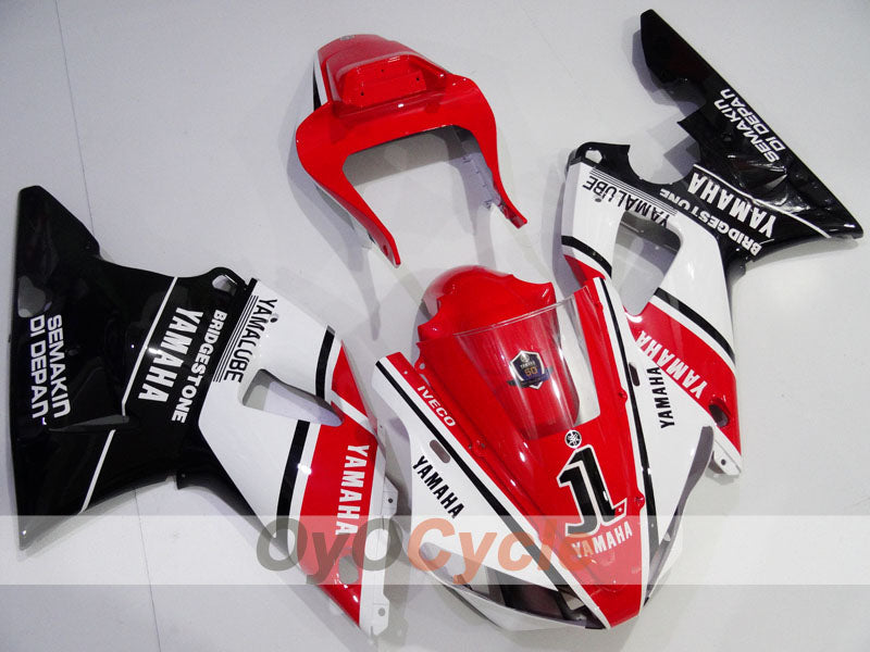 Einspritzverkleidungssatz für YZF-R1 00-01 - Rot, Weiß, Schwarz - Werksstil #OYO87905740 Hauptbild