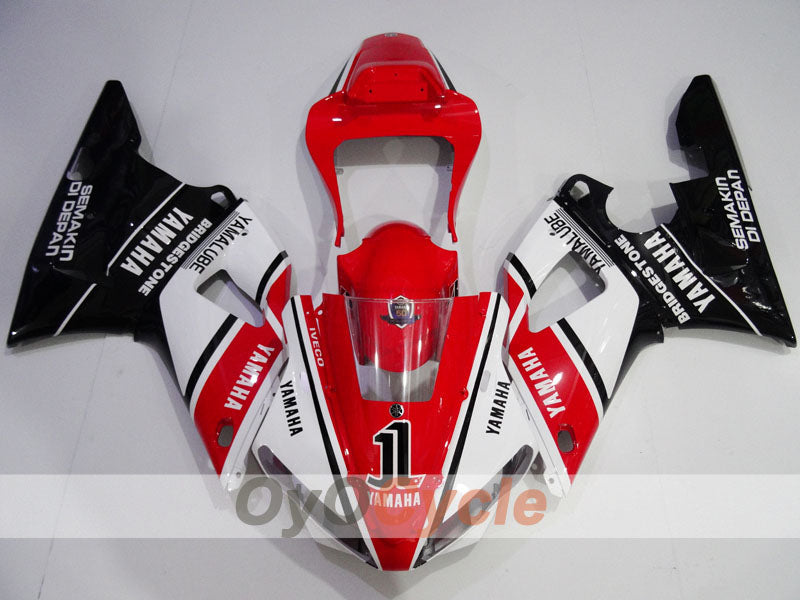 Einspritzverkleidungssatz für YZF-R1 00-01 - Rot, Weiß, Schwarz - Werksstil #OYO87905740