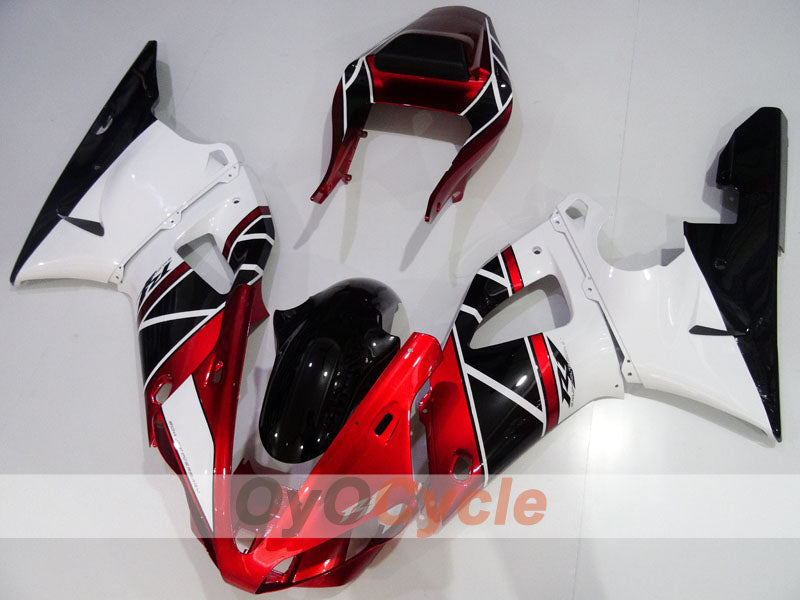 Einspritzverkleidungssatz für YZF-R1 00-01 - Rot, Weiß, Schwarz - Werksstil #OYO87905741