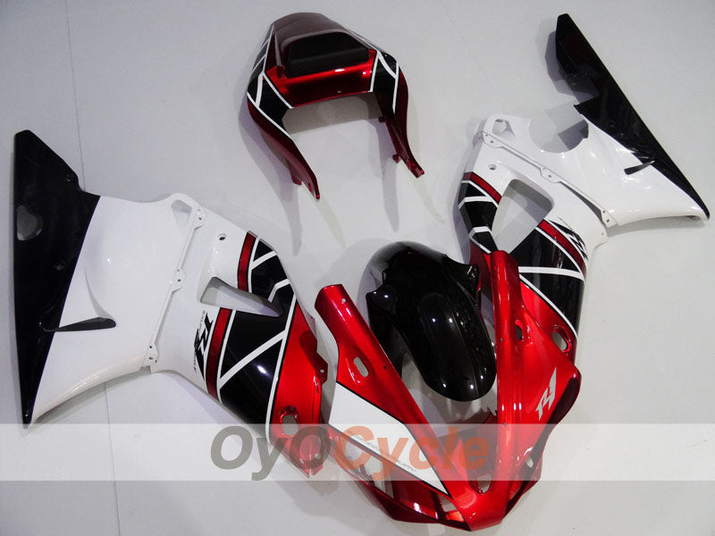 Einspritzverkleidungssatz für YZF-R1 00-01 - Rot, Weiß, Schwarz - Werksstil #OYO87905741