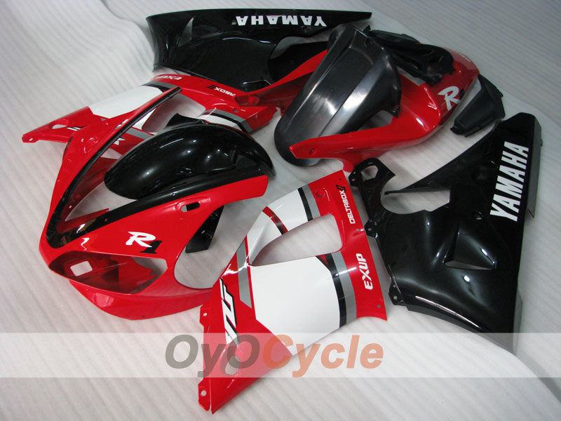 Verkleidungssatz für Einspritzmodelle der YZF-R1, Baujahr 00-01 - Rot, Weiß - Werksdesign #OYO87905744