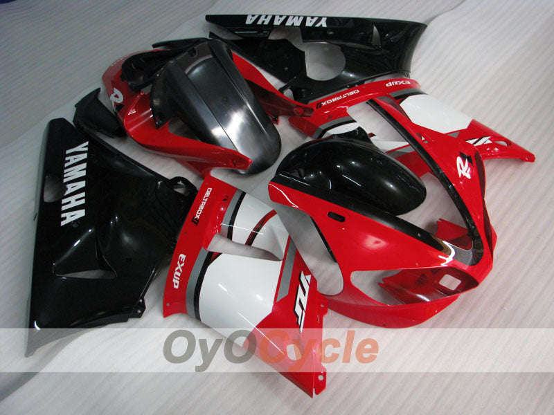 Verkleidungssatz für Einspritzmodelle der YZF-R1, Baujahr 00-01 - Rot, Weiß - Werksdesign #OYO87905744