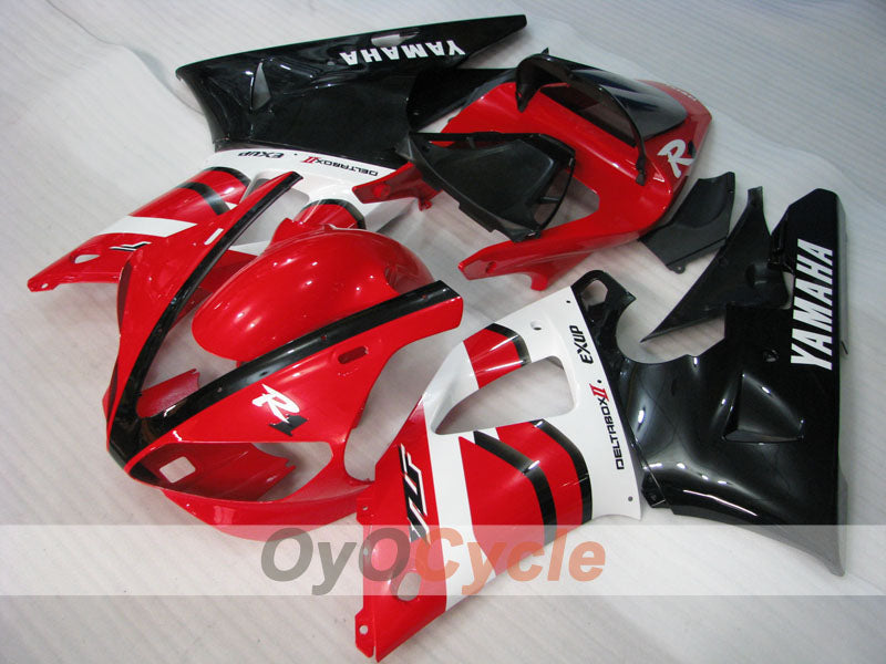 Verkleidungssatz für Einspritzmodelle der YZF-R1, Baujahr 00-01 - Rot, Weiß - Werksdesign #OYO87905745