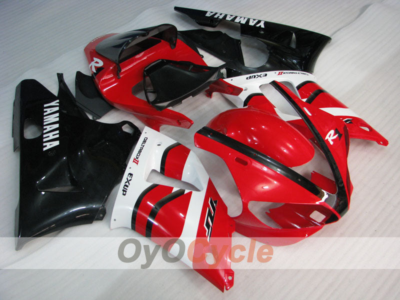 Verkleidungssatz für Einspritzmodelle der YZF-R1, Baujahr 00-01 - Rot, Weiß - Werksdesign #OYO87905745