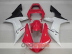 Verkleidungssatz für Einspritzmodelle der YZF-R1, Baujahr 02-03 - Rot, Weiß, Schwarz - Werksdesign #OYO87905752