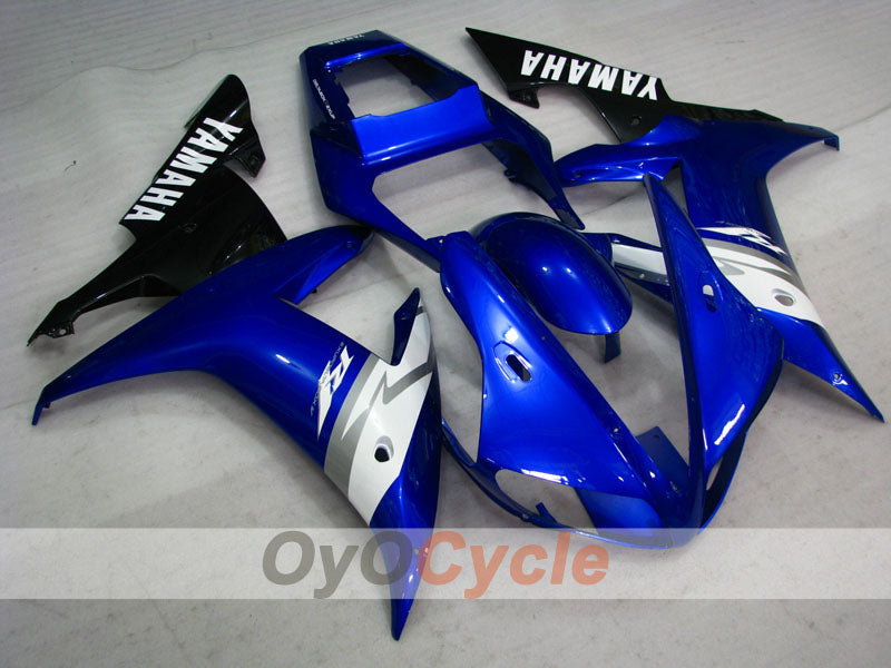 Verkleidungssatz für Einspritzmodelle der YZF-R1, Baujahr 02-03 - Blau, Weiß, Schwarz - Werksdesign #OYO87905753