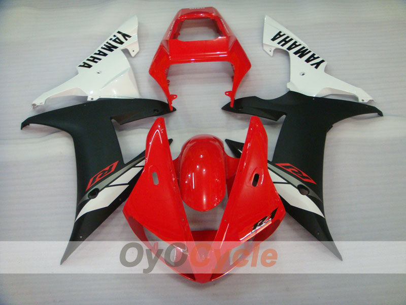 Einspritzverkleidungssatz für YZF-R1 02-03 - Rot, Weiß, Schwarz - Werksdesign #OYO87905755