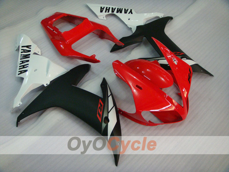 Einspritzverkleidungssatz für YZF-R1 02-03 - Rot, Weiß, Schwarz - Werksdesign #OYO87905755