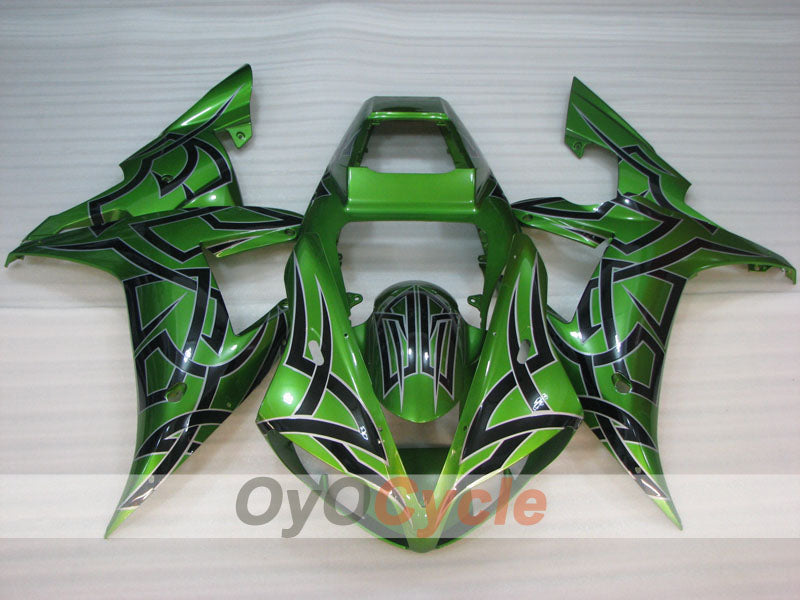 Einspritzverkleidungssatz für YZF-R1 02-03 - Grün - Werksdesign, individuell anpassbar #OYO87905759
