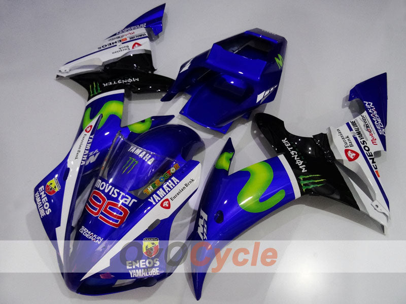 Einspritzverkleidungssatz für YZF-R1 02-03 - Blau, Weiß, Schwarz - Monster #OYO87905763