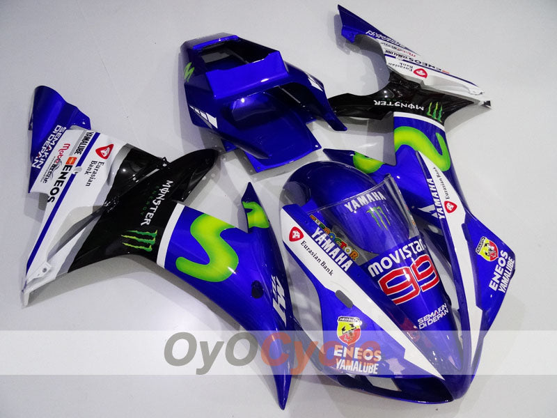 Einspritzverkleidungssatz für YZF-R1 02-03 - Blau, Weiß, Schwarz - Monster #OYO87905763