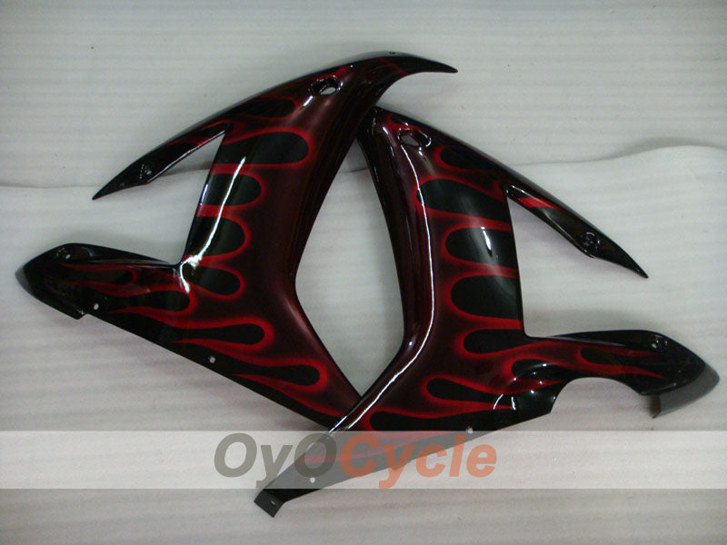 Einspritzverkleidungssatz für YZF-R1 02-03 - Rot, Schwarz - Flame #OYO87905765
