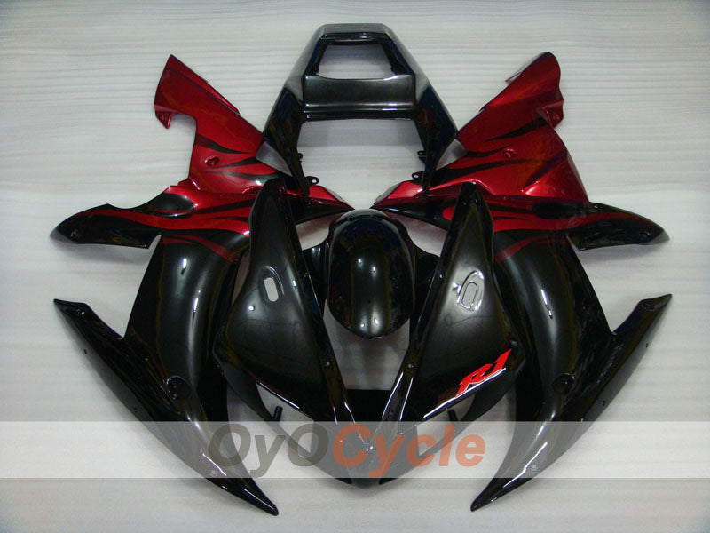 Einspritzverkleidungssatz für YZF-R1 02-03 - Rot, Schwarz - Flame #OYO87905766 Zweitbild