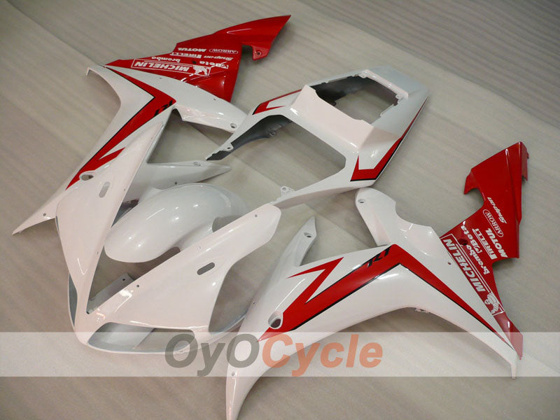 Verkleidungssatz im Spritzgussverfahren für YZF-R1 02-03 - Rot, Weiß - Werksstil #OYO87905768