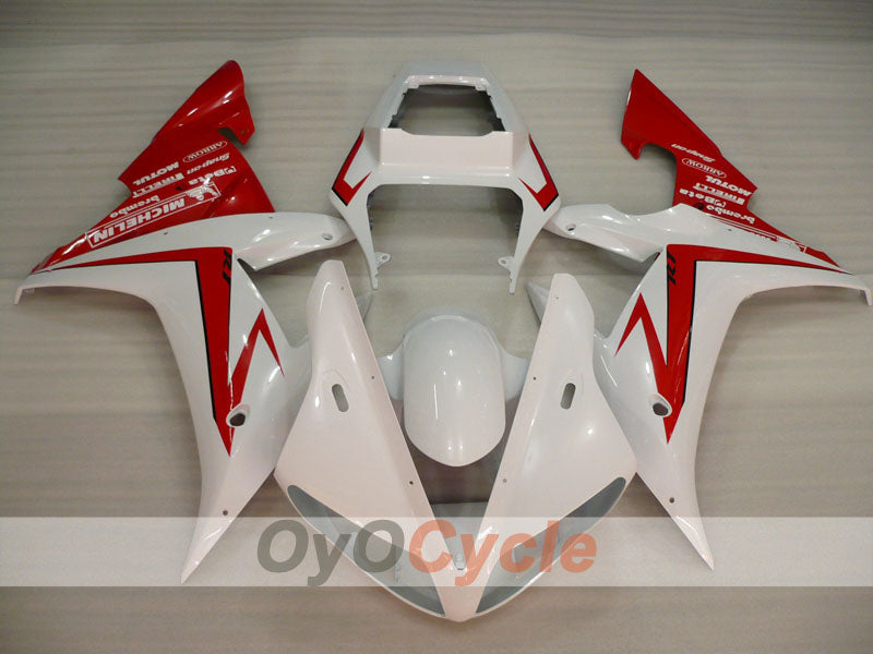 Verkleidungssatz im Spritzgussverfahren für YZF-R1 02-03 - Rot, Weiß - Werksstil #OYO87905768