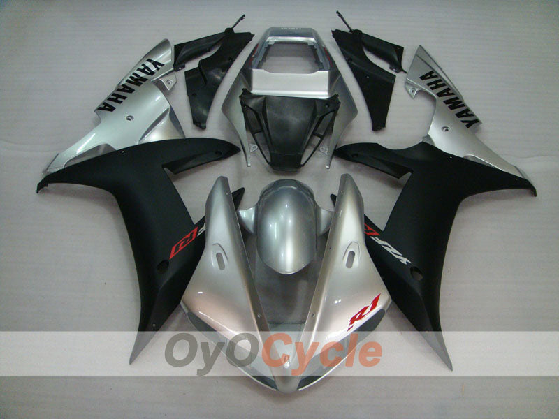 Verkleidungssatz im Spritzgussverfahren für YZF-R1 02-03 - Schwarz, Silber, Matt - Werksstil #OYO87905769 Zweitbild