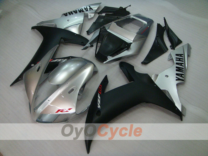 Verkleidungssatz im Spritzgussverfahren für YZF-R1 02-03 - Schwarz, Silber, Matt - Werksstil #OYO87905769 Hauptbild