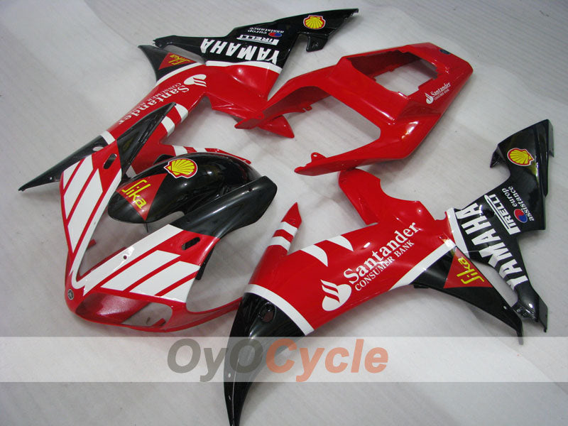 Verkleidungssatz im Spritzgussverfahren für YZF-R1 02-03 - Rot, Schwarz - Santander #OYO87905771