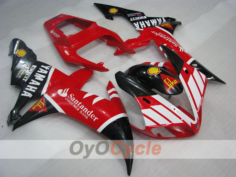 Verkleidungssatz im Spritzgussverfahren für YZF-R1 02-03 - Rot, Schwarz - Santander #OYO87905771