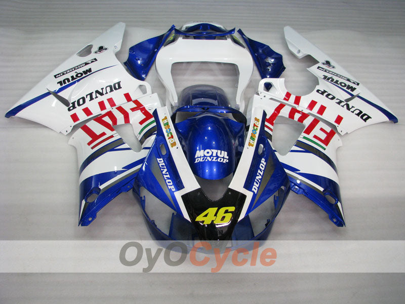 Einspritzverkleidungssatz für YZF-R1 98-99 - Blau, Weiß - DUNLOP, FIAT, MOTUL #OYO87905781 Zweitbild
