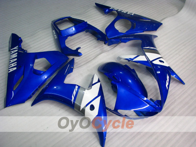 Einspritzverkleidungssatz für YZF-R6 03-04 - Blau, Weiß - Werksdesign #OYO87905791