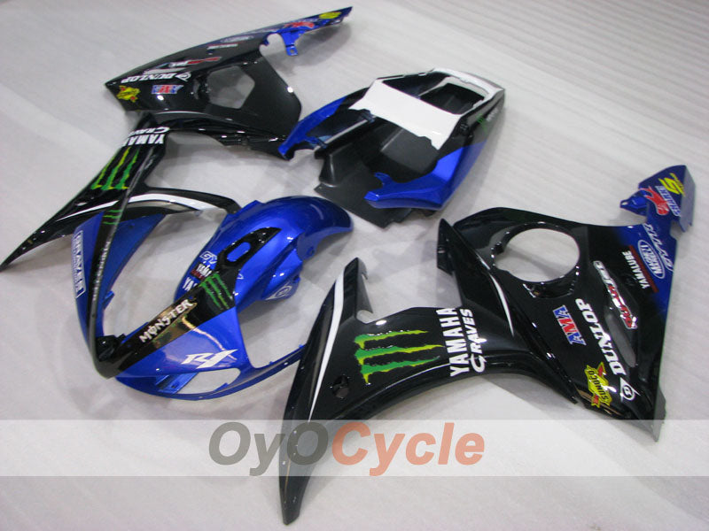 Verkleidungssatz für Einspritzermodelle der YZF-R6 05 - Blau, Schwarz - Monster #OYO87905836