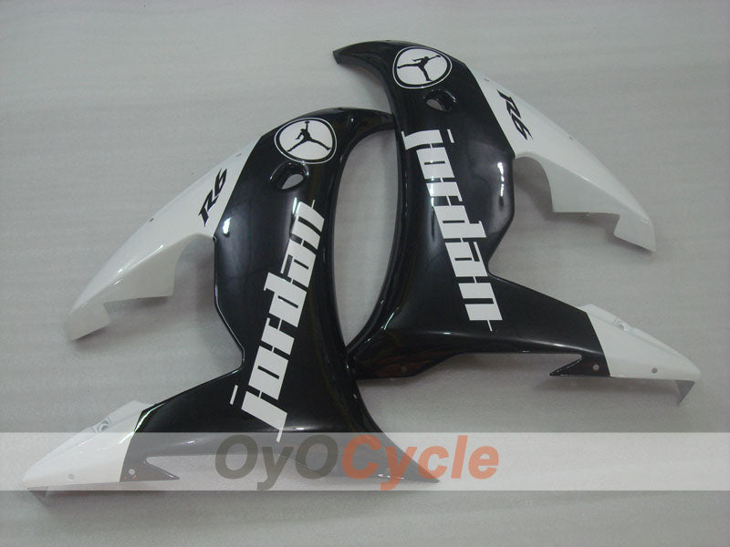 Verkleidungssatz für Einspritzermodelle der YZF-R6 05 - Weiß, Schwarz - Jordan #OYO87905838