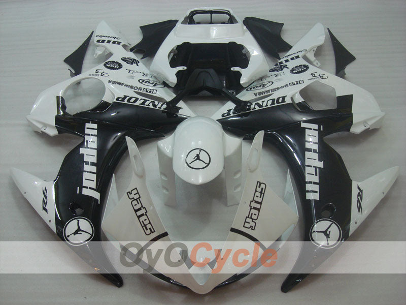 Verkleidungssatz für Einspritzermodelle der YZF-R6 05 - Weiß, Schwarz - Jordan #OYO87905838 Zweitbild