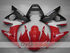 Einspritz-Verkleidungssatz für YZF-R6, Baujahr 05 - Rot, Weiß, Schwarz - Werksdesign #OYO87905843