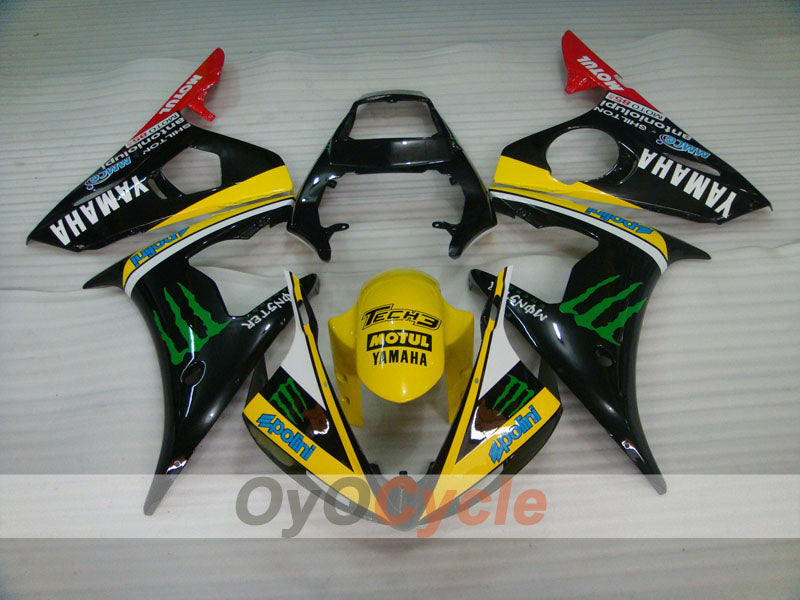 Einspritz-Verkleidungssatz für YZF-R6, Baujahr 05 - Gelb, Schwarz - Monster #OYO87905847