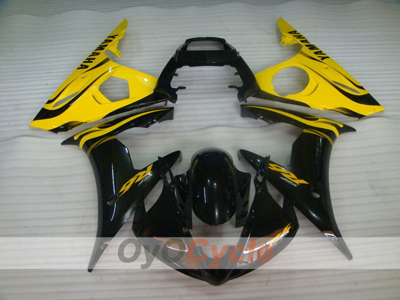 Einspritz-Verkleidungssatz für YZF-R6, Baujahr 05 - Gelb, Schwarz - Werksdesign #OYO87905848