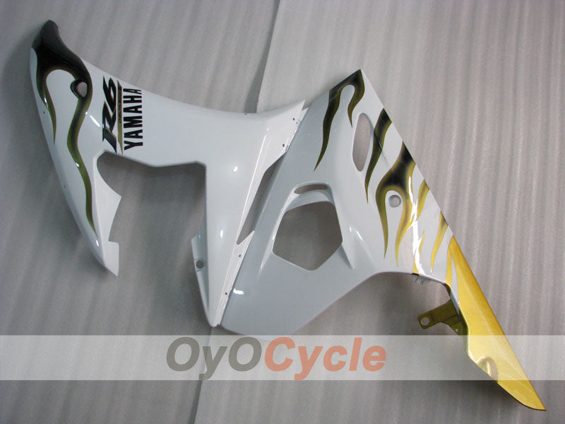 Einspritz-Verkleidungssatz für YZF-R6, Baujahr 05 - Weiß, Gold - Werksdesign, individuell anpassbar #OYO87905849