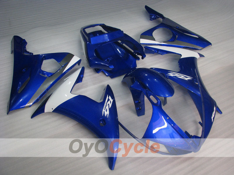 Einspritz-Verkleidungssatz für YZF-R6, Baujahr 05 - Blau, Weiß - Werksdesign #OYO87905850