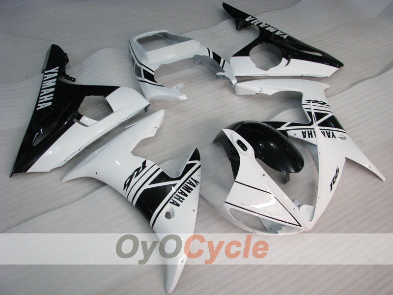 Einspritz-Verkleidungssatz für YZF-R6, Baujahr 05 - Weiß, Schwarz - Werksdesign #OYO87905852