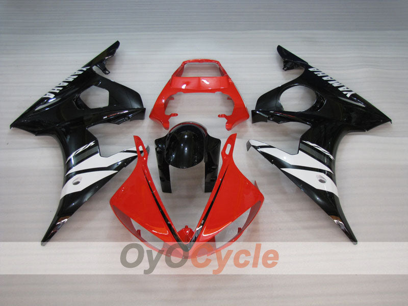 Verkleidungssatz für Einspritzung für YZF-R6 03-04 - Rot, Schwarz - Werksstil #OYO87905809