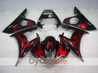 Einspritz-Verkleidungssatz für YZF-R6, Baujahr 05 - Rot, Schwarz - Werksdesign #OYO87905854