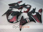 Verkleidungssatz für Einspritzung für YZF-R6 03-04 - Rot, Schwarz, Matt - Flamme #OYO87905812