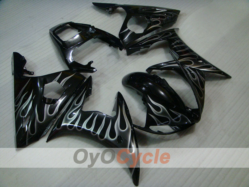 Spritzverkleidungssatz für 05 YZF-R6 - Schwarz - Flammen #OYO87905858 Hauptbild