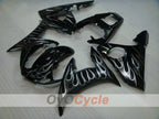 Spritzverkleidungssatz für 05 YZF-R6 - Schwarz - Flammen #OYO87905858