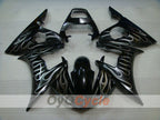 Spritzverkleidungssatz für 05 YZF-R6 - Schwarz - Flammen #OYO87905858