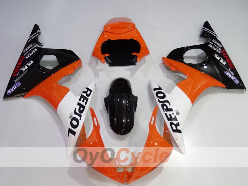 Einspritz-Verkleidungskit für YZF-R6 03-04 - Orange, Weiß, Schwarz - Repsol #OYO87905819